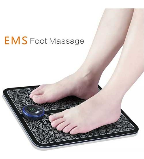 New Electric EMS Foot Massager Pad Portable Foldable Massage Mat Muscle Stimulation Improve Blood Circulation Relief Pain Relax Feet